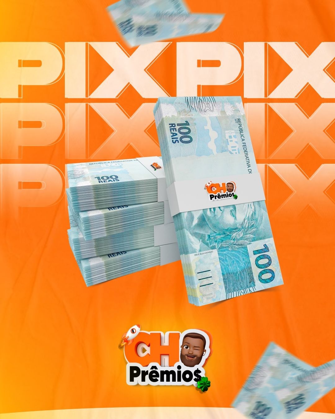 1 Pix de R$ 10.000,00 + 2 Pix de R$ 1.000,00 + 4 Pix de R$ 500,00